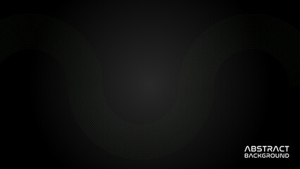 Abstract grey and red circle line vector on dark background. Modern simple overlap circle lines texture creative design. Futuristic technology concept. Suit for poster, banner, brochure, website.