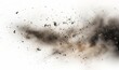 flying debris with dust isolated, Generative AI