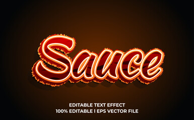 Poster - Sauce 3d text effect, editable text for template headline