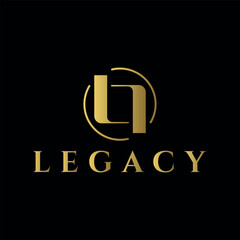 Fototapete - Letter mark L monogram initial luxury legacy logo design modern and minimal concept