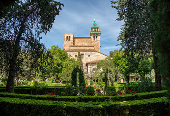 Royal Carthusian Monastery (Real Cartuja) in Valldemossa, a traditional village in the Tramuntana mountain - Mallorca, Balearic Islands, Spain