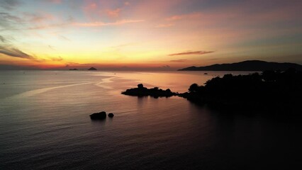 Wall Mural - September 4, 2022: Dawn in Nha Trang city, Khanh Hoa province, Vietnam