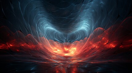 Wall Mural - luminous threads of light weaving an intricate web, capturing the essence of connectivity in a digit