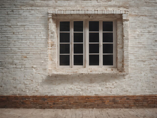 Wall with vintage old window background