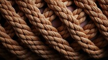 Close-up Detailed Image Of Intertwined Rope