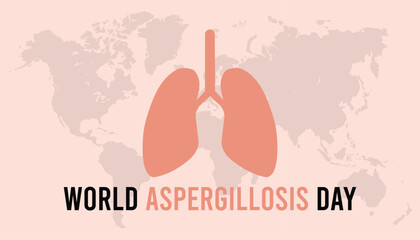 Wall Mural - Vector illustration on the theme of World Aspergillosis Day observed each year during February.banner, Holiday, poster, card and background design.