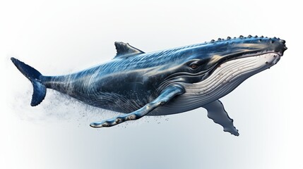 Wall Mural - Whale isolated on a white background