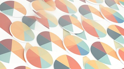 Canvas Print - Diagonal Layout Round Stickers