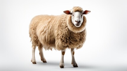 Wall Mural - Sheep isolated on a white background