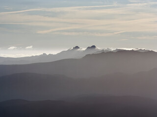 Wall Mural - Mountains at dawn