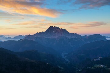 Sticker - Mount Civetta evening sunset Alps Dolomites mountains