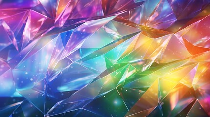 Wall Mural - Background Texture Prism Light Rainbow Overlay Sunlight Glitter : Generative AI