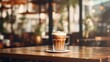 Blurred background of cafe coffee shop interior, shallow depth of focus. : Generative AI