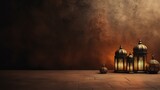 Fototapeta  - Ramadan lanterns illuminate arabian nights with history.