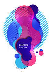 Aufkleber - Abstract colorful liquid background. Dynamic composition of figures on a white background. Vector