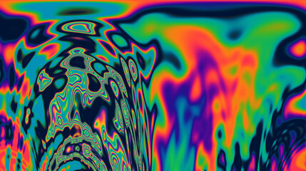 Poster - Dynamic neon polarized divots create a mesmerizing and vibrant background. Abstract psychedelic background.