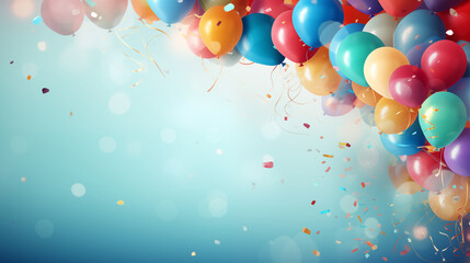 Canvas Print - background for celebration with balloons 