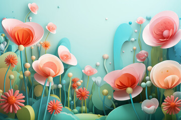 Sticker - abstract flower background 