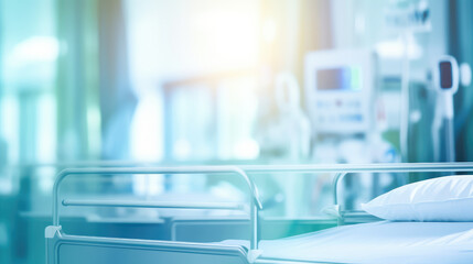 Poster - Beds in empty hospital ward