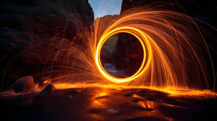 Wall Mural - Dazzling light painting photography