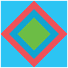 Poster - abstract background with squares, rectangles, rhombus and crosses. Vector illustration. Design elements with basic geometric shapes in full color. Simple and flat for various needs