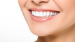 © BlazingDesigns - Perfect healthy teeth smile of young woman. Teeth whitening. Dental clinic patient.  Beautiful smile and white teeth of a young woman. Ideal for dental banner. Copy space.