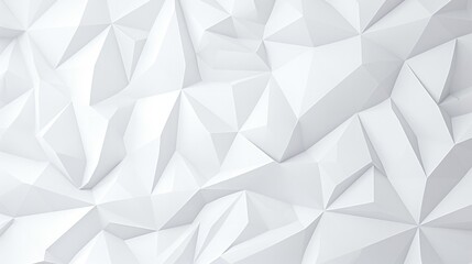 Wall Mural - White low poly background texture.