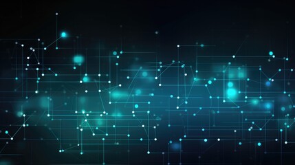 Abstract lines and dots connect simple futuristic technology background