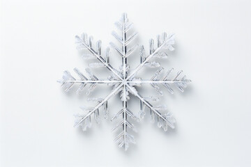 Poster - Snowflake on a white background. Christmas and New Year concept. High quality photo