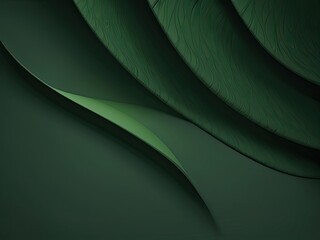 Aufkleber - Modern dark green gradient paper cut abstract background vector illustration