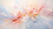 Soft Pastel Paint Splashes Gently Fall Onto A Clear White Surface, Creating A Soothing And Artistic Scene.