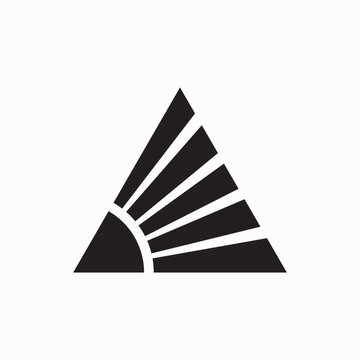 Letter V A VA Av Logo with triangle design illustration vector