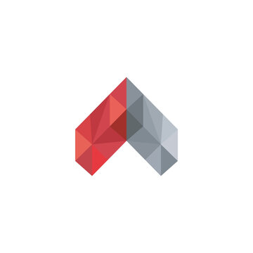 Letter V A VA Av Logo with triangle design illustration vector