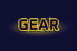 © graphicverry - Gear 3d editable text effect template design