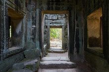 Preah Khan Temple In Angkor, Cambodia, Was Created By Jayavarman VII In The 12th Century