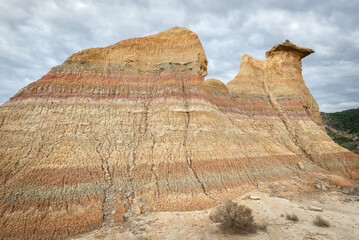 Wall Mural - Tozal Solitario sandstone, Monegros in Huesca, Spain