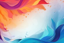 Abstract Vector Background With Colorful Waves. Abstract Background For Spunky Old Broads Month. 