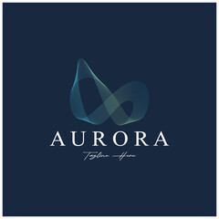 aurora logo design icon illustration vector template