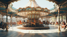 Empty/lonely Carousel With Lights