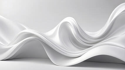 Wall Mural - beautiful wave white silk abstract background