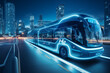 Futuristic hydrogen fuel cell bus concept	