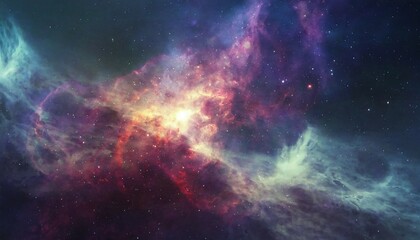 Wall Mural - space nebula 3d illustration for use with projects on science research and education