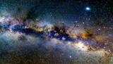Fototapeta Kosmos - stars and galaxy outer space sky night universe black background