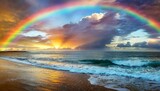 Fototapeta Tęcza - rainbow seascape