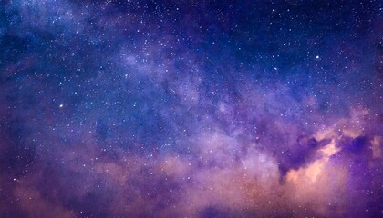 nebula and stars in night sky web banner space background