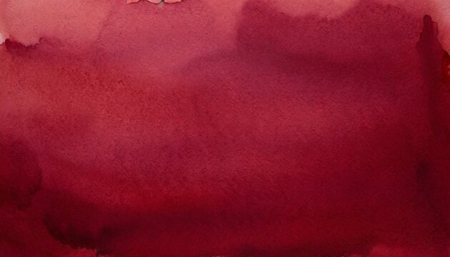 watercolor red background painting watercolour old deep maroon color backdrop stains on paper texture
