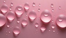 Three Dimensional Water Drops On Soft Pink Background Simple Abstract Wallpaper Simple Abstract Pink Background
