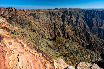 Wall Mural - The Asir Mountains from the Habala (Al-Habalah) viewpoint, one of the most popular travel destination in Saudi Arabia.