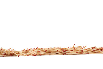 New matchsticks isolated on a background.