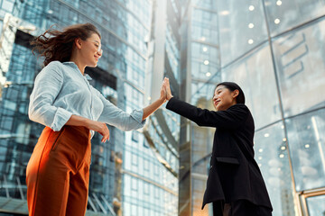 Wall Mural - Businesswomen on the street